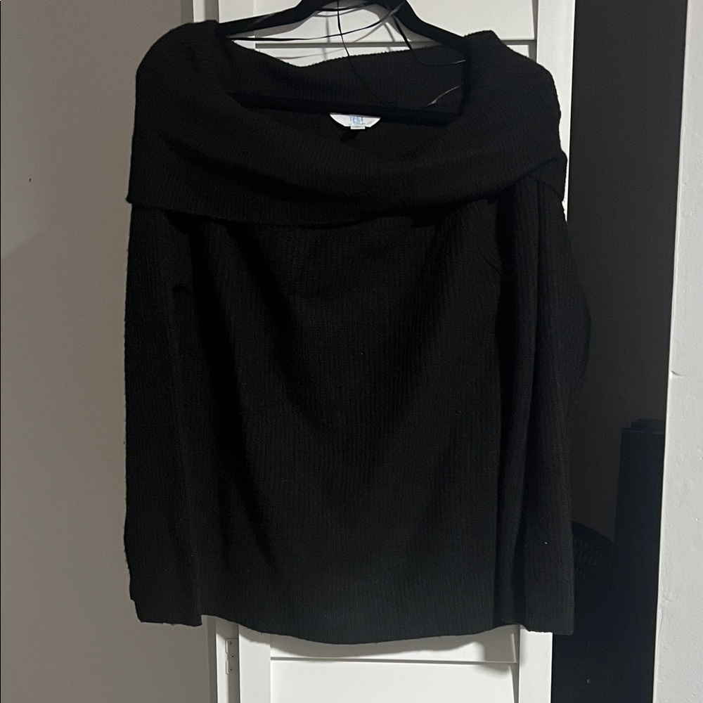 Time and Tru Black Off-Shoulder Sweater